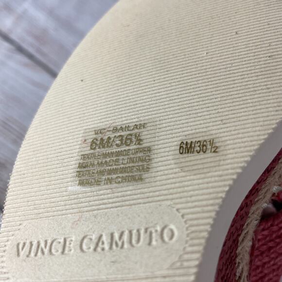 Vince Camuto Bailah Womens Sz 6M Platform Sandals Tapue Red Morccan - Picture 10 of 11